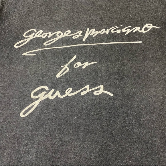 Vintage George’s Marciano For Guess Single Stitched Black Men’s T-Shirt Sz Small - Picture 2 of 8